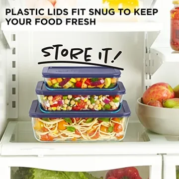 Pyrex Simply Store 3-Pack Glass Food Storage Containers Set