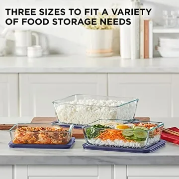 Pyrex Simply Store 3-Pack Glass Food Storage Containers Set