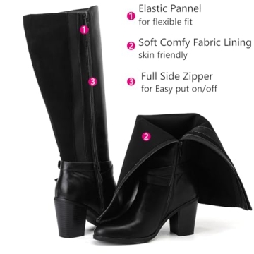 Luoika Extra Wide Calf Knee High Boots for Women