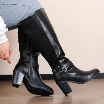 Luoika Extra Wide Calf Knee High Boots for Women