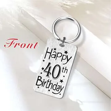 HYHYDHP Inspiring 40th Birthday Keychain Gift for All