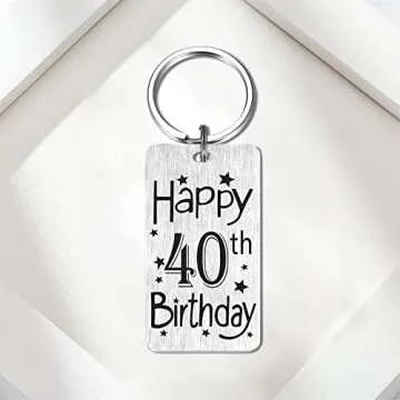 HYHYDHP Inspiring 40th Birthday Keychain Gift for All