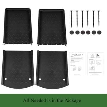 Jamphaza 2 Pack Gutter Downspout Extensions, Rain Gutter Downspout Splash Block, Down Spout Extender, Drain Gutter Guard Diverter, Splash Guards Rainwater Drainage 24" (Black 2Pack)