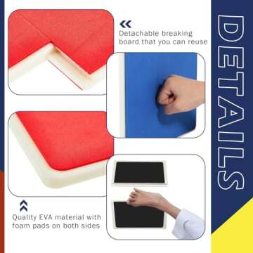 Jecery Rebreakable Punching Board Rebreakable Boards Martial Arts Taekwondo Karate Ninja Training Practice EVA Boxing Equipment Karate Breaking Board for Christmas Adults Gifts(Simple)