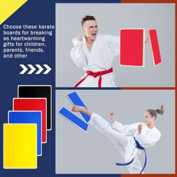 Jecery Rebreakable Punching Board Rebreakable Boards Martial Arts Taekwondo Karate Ninja Training Practice EVA Boxing Equipment Karate Breaking Board for Christmas Adults Gifts(Simple)
