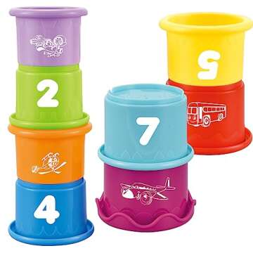 Cosaway Baby Stacking Nesting Cups Toys, Baby Toys 6 to 12 Months, Montessori Toys for Toddler Gifts...