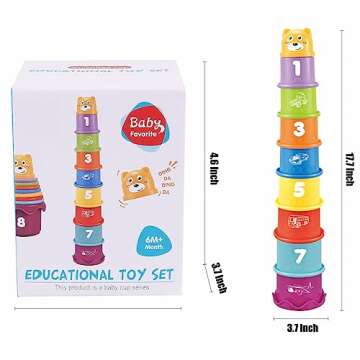 Cosaway Baby Stacking Cups Toy for Toddlers 6-12 Months