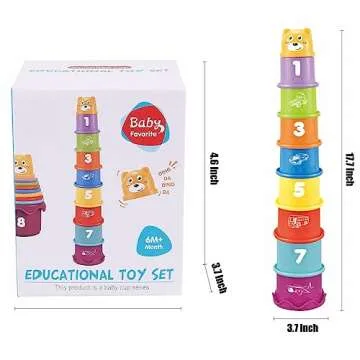 Cosaway Baby Stacking Cups Toy for Toddlers 6-12 Months