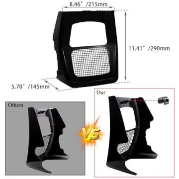 WOWTK Chin Spoiler for Harley 2017-2024 Touring Road King, Street Glide, Road Glide, and Electra Glide Standard Models,Vivid Black Finish