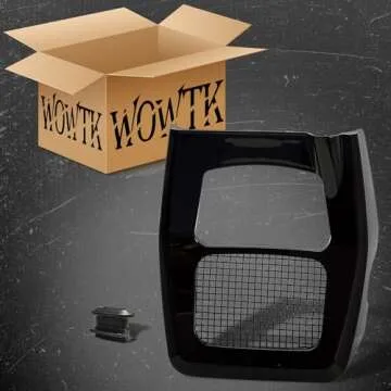 WOWTK Chin Spoiler for Harley 2017-2024 Touring Road King, Street Glide, Road Glide, and Electra Glide Standard Models,Vivid Black Finish