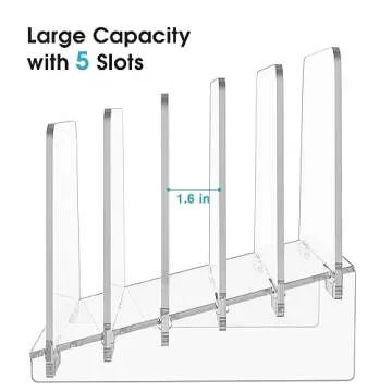 MaxGear 5-Section Acrylic Desk File Organizer for Office