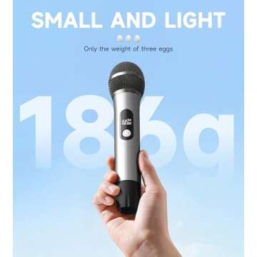 Wireless Microphone with 40H Battery, 200FT Range