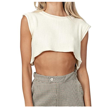 Awoscut Women's Stylish Sleeveless Tie Dye Crop Tank Top