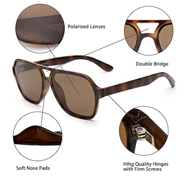 Stylish GLINDAR Polarized Aviator Sunglasses for All