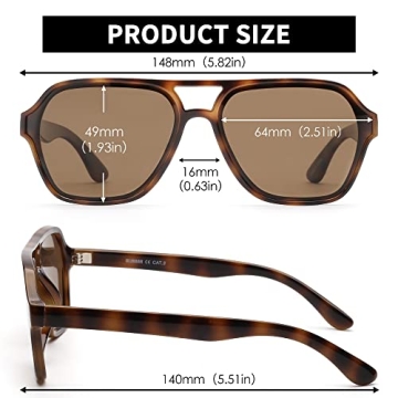 Stylish GLINDAR Polarized Aviator Sunglasses for All