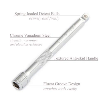 VASTOOLS 9-Piece Wobble Socket Extension Set for Mechanics