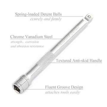 VASTOOLS 9-Piece Wobble Socket Extension Set for Mechanics