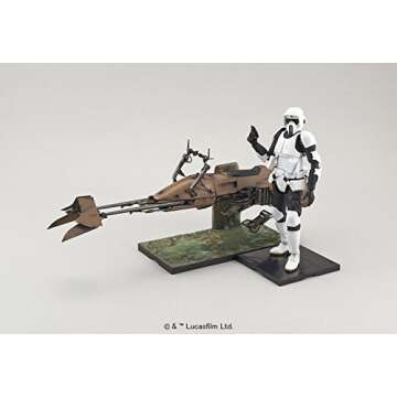 BANDAI Hobby Star Wars 1/12 Scout Trooper & Speeder Bike Collectible Model