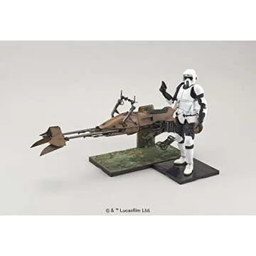BANDAI Hobby Star Wars 1/12 Scout Trooper & Speeder Bike Collectible Model