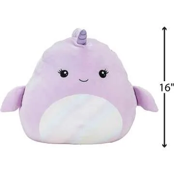 Naomi The Narwhal Squishmallow - 16" Plush Toy
