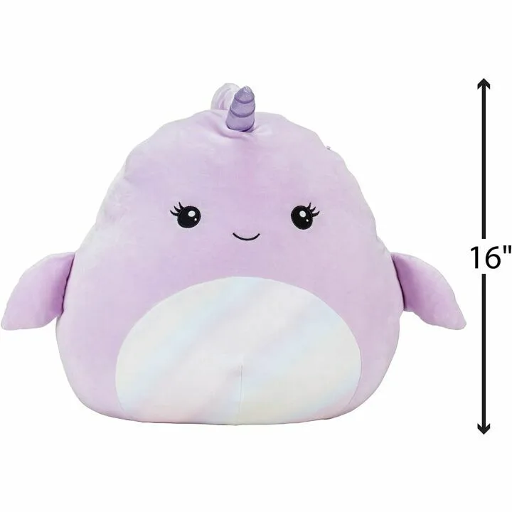 Naomi The Narwhal Squishmallow - 16" Plush Toy