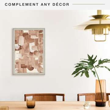 MCS Studio Gallery 16x24 Poster Frame Gray Woodgrain, Vertical & Horizontal Wall Hanging Large Picture Frame for Photos, Posters & Art Prints (1-Pack)