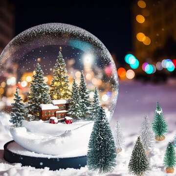 Tigeen 28 Pcs Mini Christmas Bottle Brush Trees 1.6''-5.3'' Artificial Tiny Sisal Snow Trees Miniature Christmas Village Trees Diorama Trees with 3.6 Oz Fake Snow for Winter Town Landscape DIY Craft