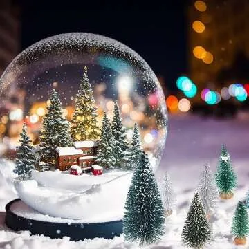 Tigeen 28 Pcs Mini Christmas Bottle Brush Trees 1.6''-5.3'' Artificial Tiny Sisal Snow Trees Miniature Christmas Village Trees Diorama Trees with 3.6 Oz Fake Snow for Winter Town Landscape DIY Craft