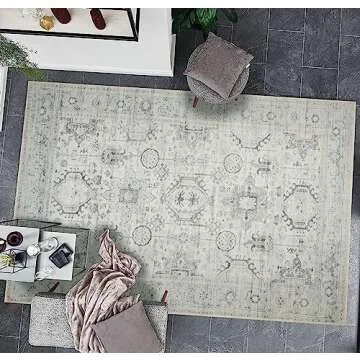 GLN Rugs Bohemian Collection - Stylish Machine Washable Rug