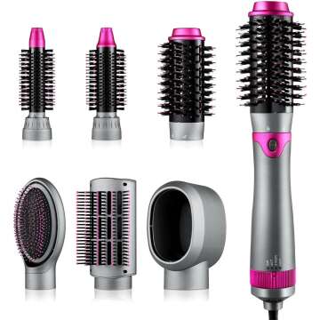 6-in-1 Hair Dryer Brush & Volumizer for Effortless Styling