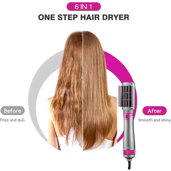 6-in-1 Hair Dryer Brush & Volumizer for Effortless Styling