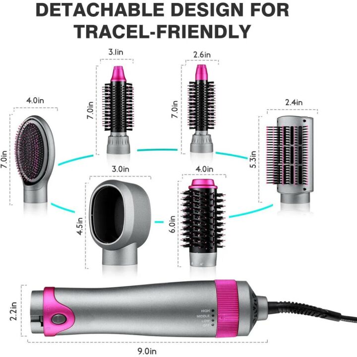 6-in-1 Hair Dryer Brush & Volumizer for Effortless Styling
