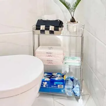 Versatile 3-Tier Transparent Rolling Storage Cart