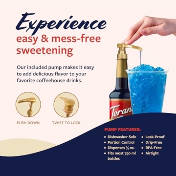 Torani Blue Raspberry Syrup for Drinks and Desserts, 25.4 Oz