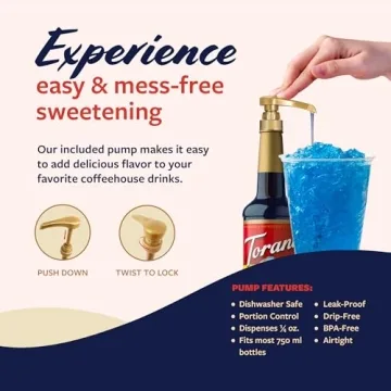 Torani Blue Raspberry Syrup for Drinks and Desserts, 25.4 Oz