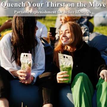 C CRYSTAL LEMON 100PCS Liquor Pouches, Drink Pouches for Adults Alcohol Pouches with 100 Drink Straws & Silicone Funnel, Juice Pouches, Smoothie Pouches, Heavy Duty Reclosable Ice Drink Pouch Bag