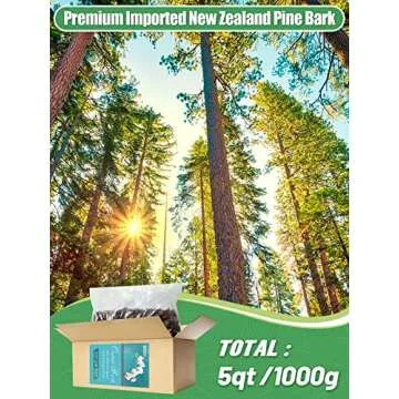 5 Quarts Orchid Potting Bark, Sun-Dried New Zealand Medium Organic Pine Wood Chip Barks for Orchids Plant Compost Soil, Natural Houseplant Mulch for Plant Development