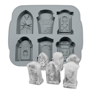 Halloween Gravestone Silicone Ice Cube Molds for Ice, Cakes, and More