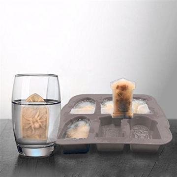 Halloween Silicone Ice Cube Molds Gravestone Shape for Fun Treats