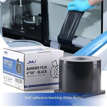 JMU Black Barrier Film 4" x 6", Barrier Film Tattoo 1200 Sheets Barrier Tape