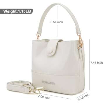 Montana West Top-handle Purse for Women Small Hobo Bag Trendy Shoulder Purse Satchel Handbag, Beige, MWC-431BG