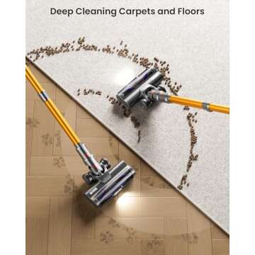 Powerful Cordless Vacuum with 70 Mins Runtime and LED Display