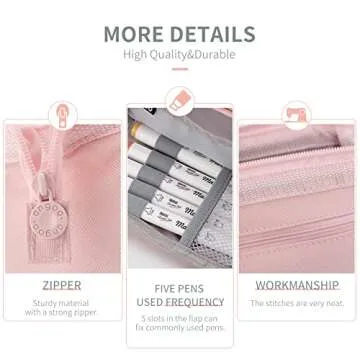 HVOMO Large Capacity Pencil Case Stylish Organizing Pouch