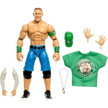 Mattel WWE Elite Collection WrestleMania Action Figure Set, John Cena Collectible with Accessory & N...