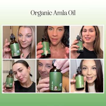 Organic Amla Oil for Hair Growth - 100% Pure Amla Hair Oil for Hair Growth & Hydration - Cold-Presse...