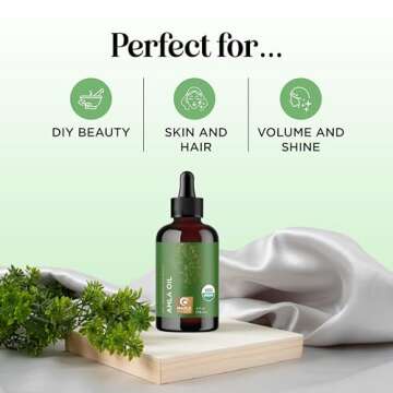 Organic Amla Oil for Hair Growth - 100% Pure Amla Hair Oil for Hair Growth & Hydration - Cold-Pressed Extra Virgin Unrefined Non-GMO & USDA Organic Hair Oil for Dry Hair and Scalp Care (4 Fl Oz)