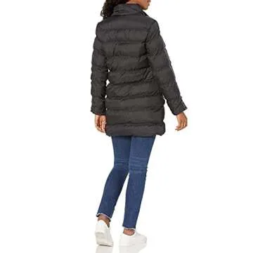 Andrew Marc Women's Stylish Down Coat with Fox Fur Trim