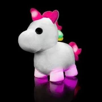 Adopt Me! Neon Unicorn Plush with Light-Up Features