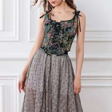 Stylish Vintage Floral Camisole for Women - Bowanadacles