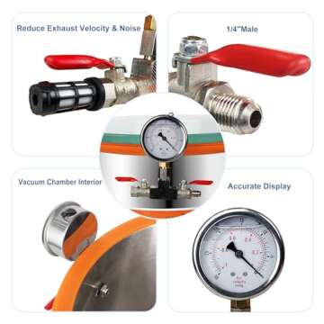 BACOENG 5 Gallon Vacuum Chamber Kit with Pump
